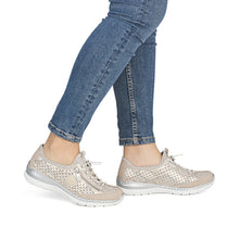 Load image into Gallery viewer, Rieker Gold Trainers L3252-92
