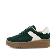 Load image into Gallery viewer, Rieker Ladies Platform Trainers M7602-54 Colour- Green and Cream
