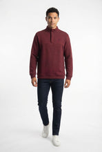 Load image into Gallery viewer, Mineral Ridley Quater Zip Fleece Dark Burgundy ML301581
