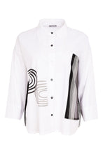 Load image into Gallery viewer, NAYA Print Shirt With Stripped Section NAS26256
