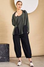 Load image into Gallery viewer, Naya Black Pin Tuck Hem Trousers NAW24143
