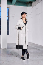 Load image into Gallery viewer, Naya Ivory And Black Padded Coat NAW25184
