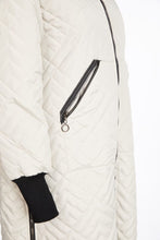 Load image into Gallery viewer, Naya Ivory And Black Padded Coat NAW25184
