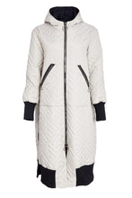 Load image into Gallery viewer, Naya Ivory And Black Padded Coat NAW25184
