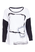 Load image into Gallery viewer, Naya White and Black Top NAW25307

