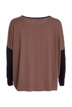 Load image into Gallery viewer, Naya Long Sleeve Top NAW25308 (Brown/Black)
