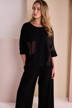 Load image into Gallery viewer, Naya Round Neck Top With Print Sections NAW26217
