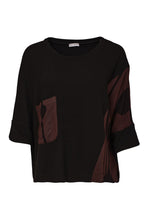 Load image into Gallery viewer, Naya Round Neck Top With Print Sections NAW26217
