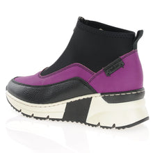 Load image into Gallery viewer, Rieker Purple Front Zip Boots N6352-30
