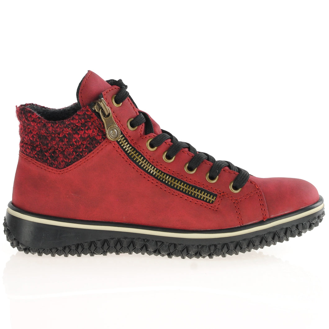 Rieker Water-Resistance Shoes -Red-Z4263-35