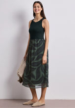 Load image into Gallery viewer, Street One Midi Dress with textured mix and print 144907
