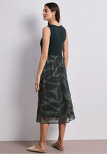 Load image into Gallery viewer, Street One Midi Dress with textured mix and print 144907
