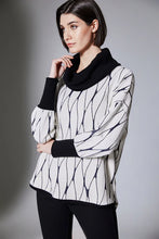Load image into Gallery viewer, Peruzzi Cowl Jacquard Top  W25412
