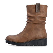 Load image into Gallery viewer, Rieker Tan Wedge Boot
