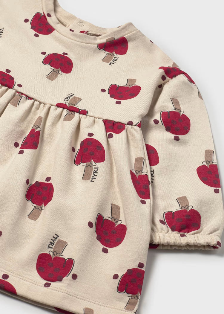 Mayoral Baby Girl's Print Fleece Dress 2916 / Red
