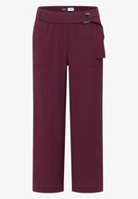 Load image into Gallery viewer, Cecil High Waist Burgundy Trousers 380812
