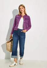 Load image into Gallery viewer, Cecil Purple Denim Jacket 212206
