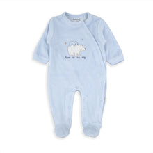Load image into Gallery viewer, Babybol Baby Boy&#39;s Velour Babygro 250058
