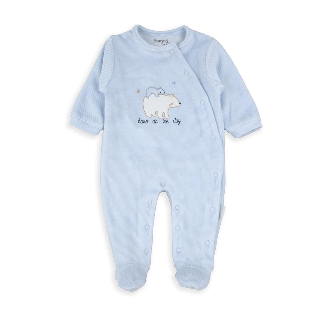 Babybol Baby Boy's Velour Babygro 250058