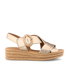 Load image into Gallery viewer, Gabor Gold Wedge Sandals 84.556.62
