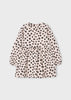 Mayoral Girl's Beige Fleece Print Dress with bag 4926 / 055