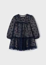 Load image into Gallery viewer, Mayoral Girls Navy Tulle Dress 4919
