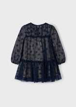 Load image into Gallery viewer, Mayoral Girls Navy Tulle Dress 4919
