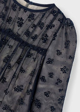Load image into Gallery viewer, Mayoral Girls Navy Tulle Dress 4919
