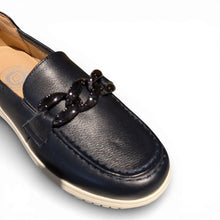 Load image into Gallery viewer, G Comfort Navy Slip-On Navy Loafers 26295LN
