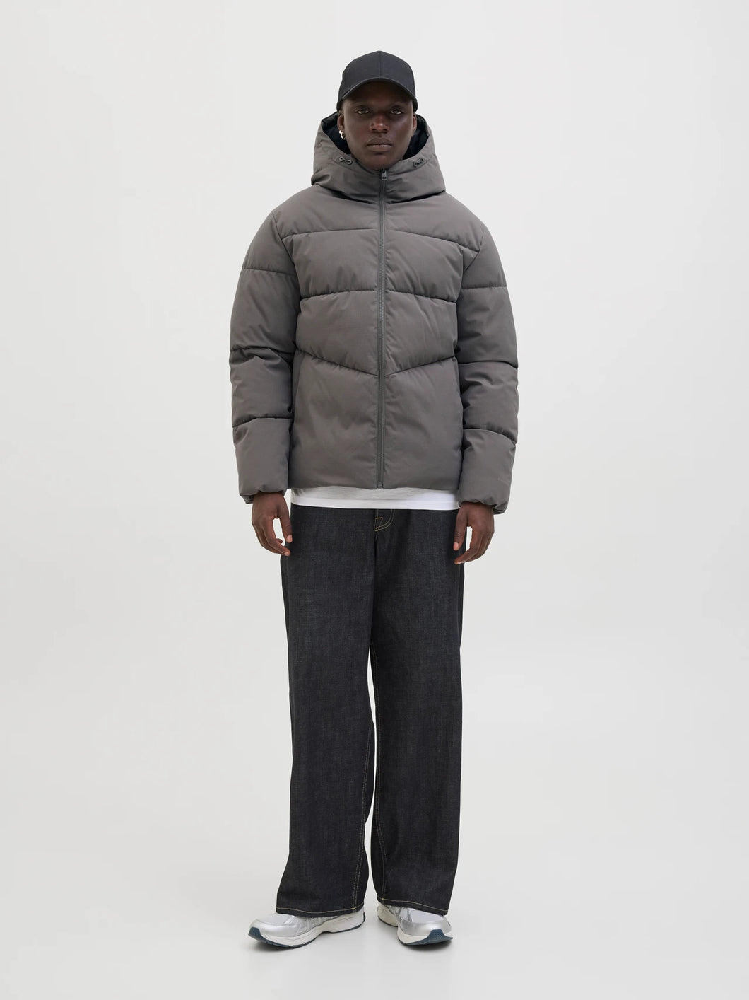 Jack and Jones Grey Puffer Jacket 12283517