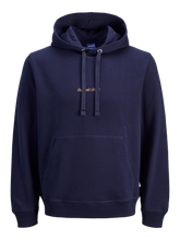Load image into Gallery viewer, Jack and Jones Mens Navy Hoodie 12282861

