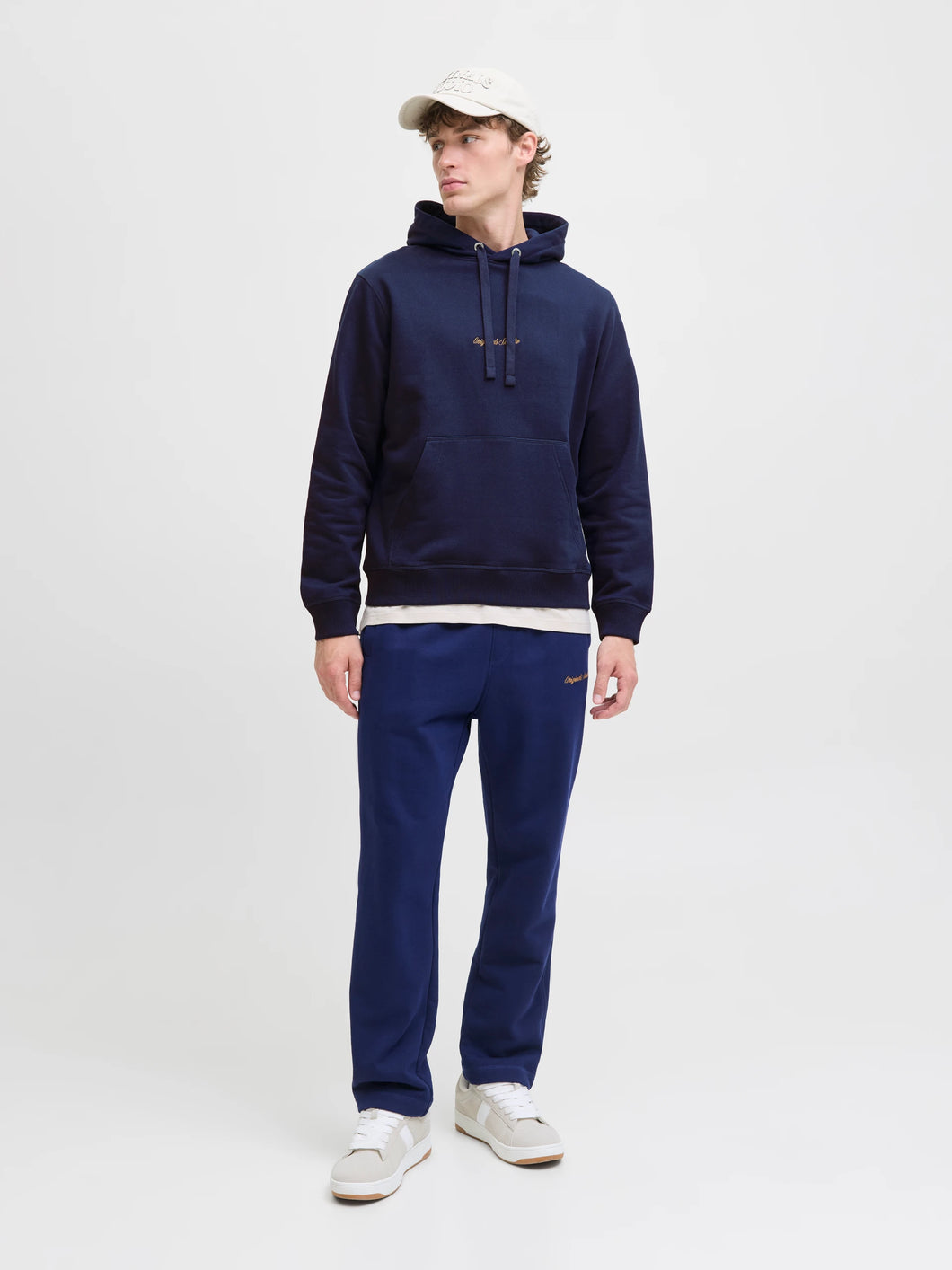 Jack and Jones Mens Navy Hoodie 12282861