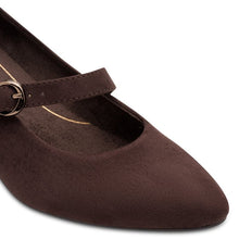 Load image into Gallery viewer, Jana Brown Block Heel Shoe 8-24461-47
