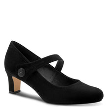 Load image into Gallery viewer, Jana Black Cross Strap Heels 8-22473-41
