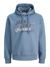 Load image into Gallery viewer, Jack and Jones Blue Mirage Hoodie 12279649
