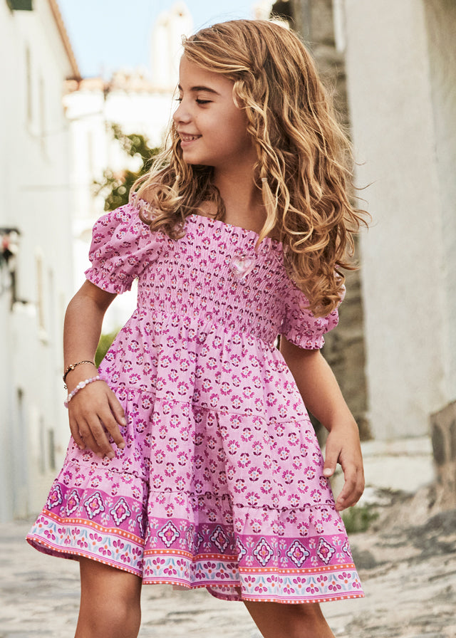 Mayoral Girl's Summer Dress 3932 Colour- Mauve