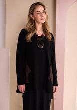 Load image into Gallery viewer, Naya V-neck Top In Black/Brown NAW26219
