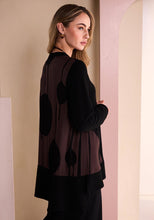 Load image into Gallery viewer, Naya V-neck Top In Black/Brown NAW26219
