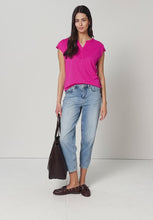 Load and play video in Gallery viewer, Street One Magenta Split Neck Top 325065/17281
