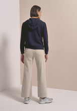 Load and play video in Gallery viewer, Cecil Long Sleeved Navy Hoodie 325643/16831
