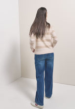 Load and play video in Gallery viewer, Cecil Cream And Beige Striped Sweater 303753/26156

