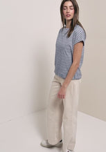 Load and play video in Gallery viewer, Cecil Striped Denim Blue Shirt 324817
