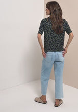 Load and play video in Gallery viewer, Cecil Two Tone Animal Print Top 325690
