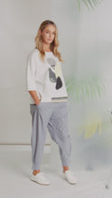 Load and play video in Gallery viewer, NAYA Print Top with contrast hempanel  NAS26124/137
