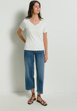 Load and play video in Gallery viewer, Street One T-Shirt with heart neckline 323675 Colour- 10000
