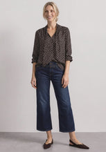 Load and play video in Gallery viewer, Street One Brown Polka Dot Blouse 346860

