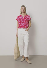 Load and play video in Gallery viewer, Street One Split Neck Floral Blouse 346634/37504
