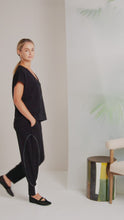 Load and play video in Gallery viewer, NAYA V Neck Top With Contrast Shoulder Panel NAS26192/911
