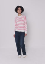 Load and play video in Gallery viewer, Street One Off White Striped Sweater 303567

