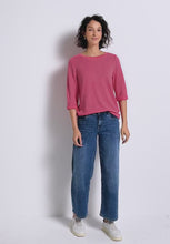 Load and play video in Gallery viewer, Street One Knit Look Shirt in Coral 323898
